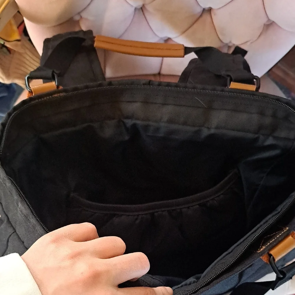 United By Blue Black Backpack with Tan Details - Picture 2 of 3
